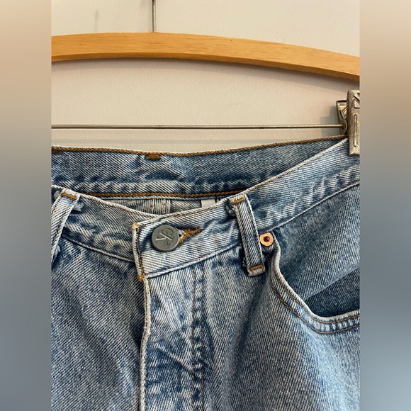 Vintage Calvin Klein Light Wash Denim Shorts Cuffed - Picture 3 of 5